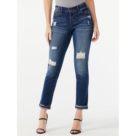 Sofia Jeans Women S Bagi Boyfriend Mid-Rise Distressed Jeans