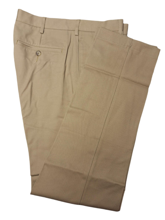 Lands' End Men's No Iron Tailored Fit Plain Front Chino Pants 34x27 NWOT