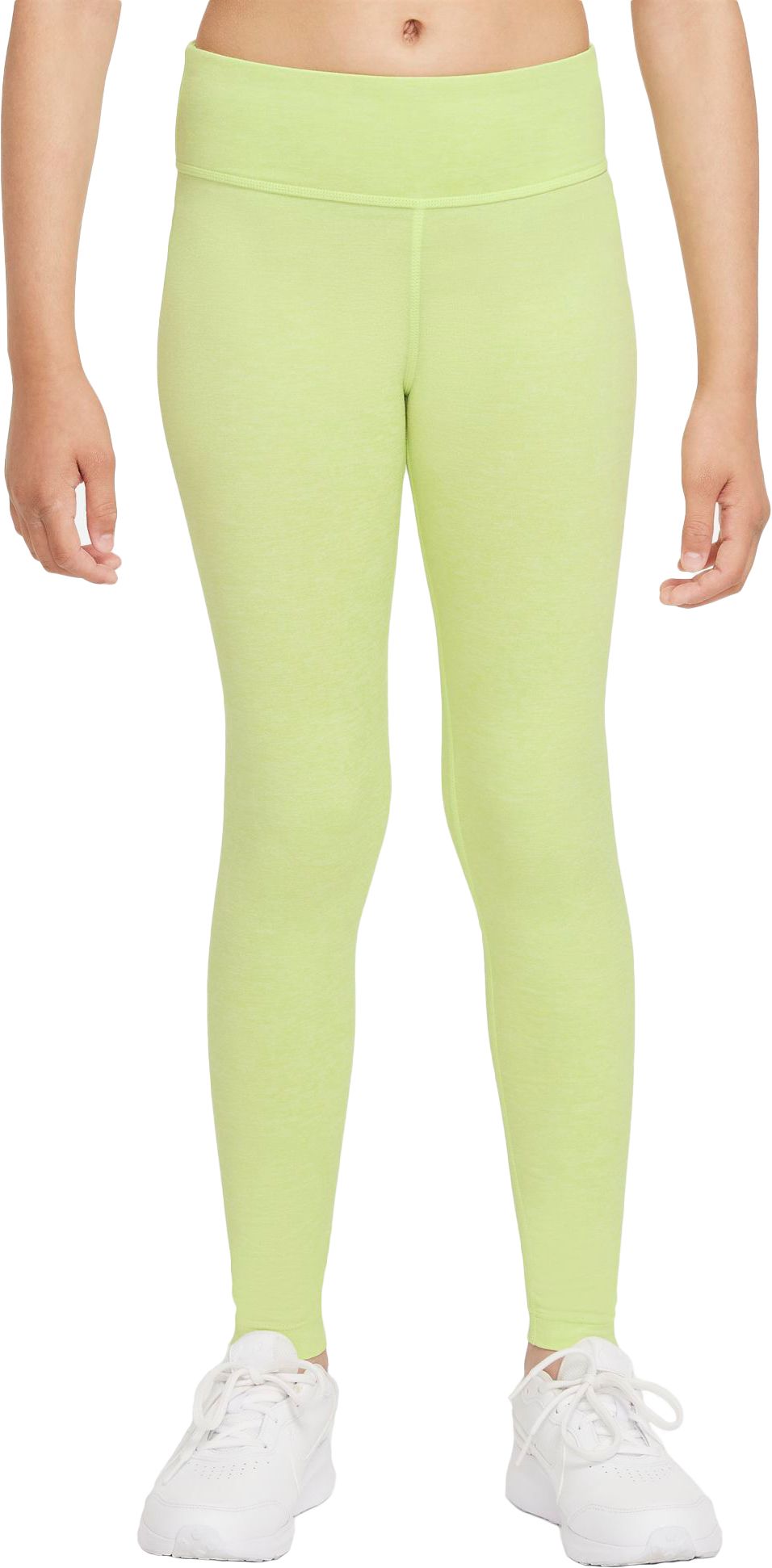 Girl's Nike Dri Fit One Luxe High Rise Leggings - Lime - Medium - NWT