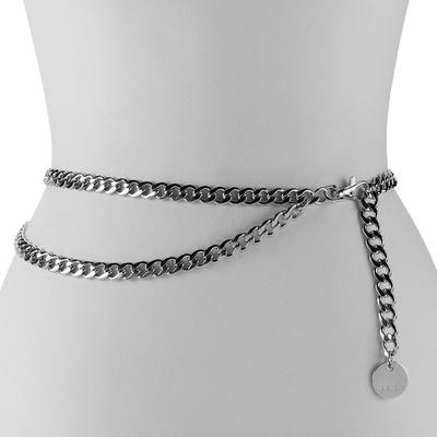 Women's Nine West 32mm Chain Belt - Silver - L/XL - NWT
