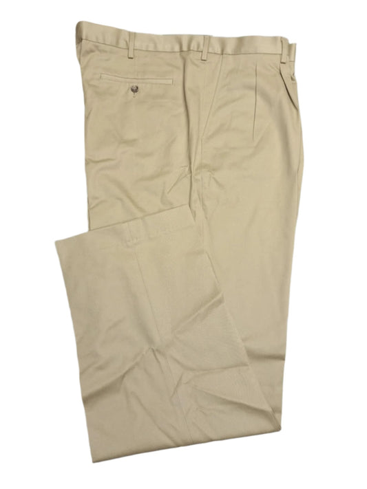 Lands' End Men's Traditional Fit Pleated Front Twill Pants 42x33 NWOT