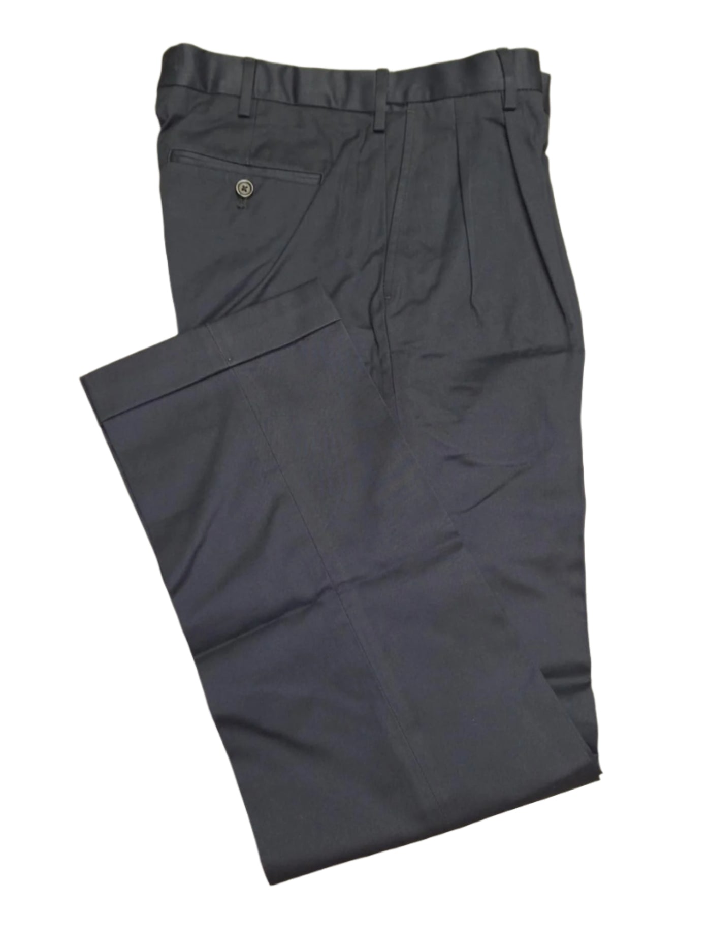 Lands' End Men's Comfort Waist Pleated Front No Iron Twill Pants 32x33 NWOT