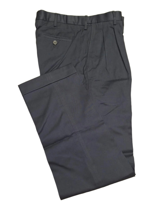 Lands' End Men's Comfort Waist Pleated Front No Iron Twill Pants 32x33 NWOT