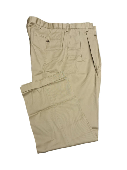 Lands' End Men's Comfort Waist Pleated Front Twill Pants 42x31 NWOT