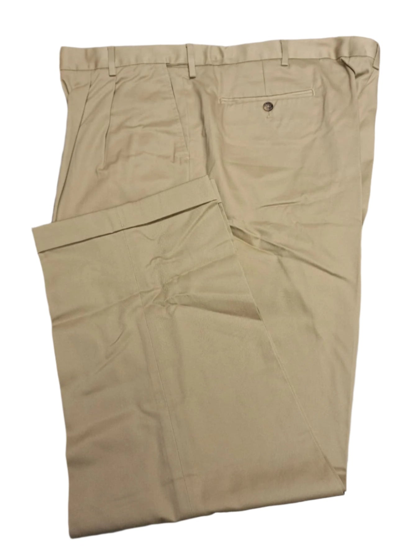 Lands' End Men's Comfort Waist Pleated Front Twill Pants 46x30 NWOT