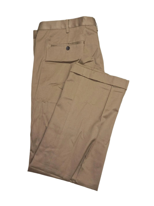 Lands' End Men's No Iron Tailored Fit Pleated Front Twill Pants 42x27 NWOT