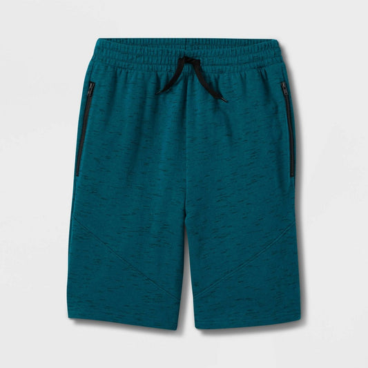 Boy' Moto Knit Pull-on Jogger Shorts-Art Class-Teal-S-NWT
