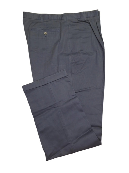 Lands' End Men's No Iron Traditional Fit Pleated Front Chino Pants 44x35 NWOT