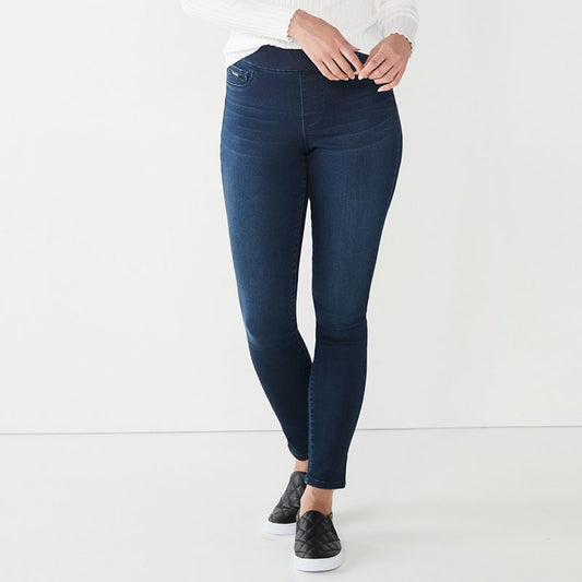 Women's Nine West Mid Rise Super Skinny Pull On Jeggings - Feronia - 12 - NWT