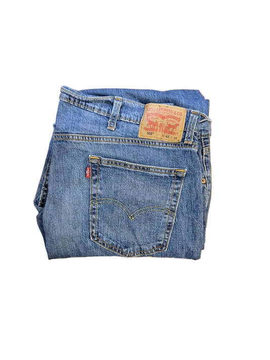 Levi's Men's 505 Regular Fit Jeans 42x32 Blue NWOT
