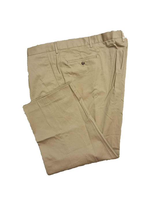 Lands' End Men's Traditional Fit Pleated Front Twill Pants 52x37 NWOT