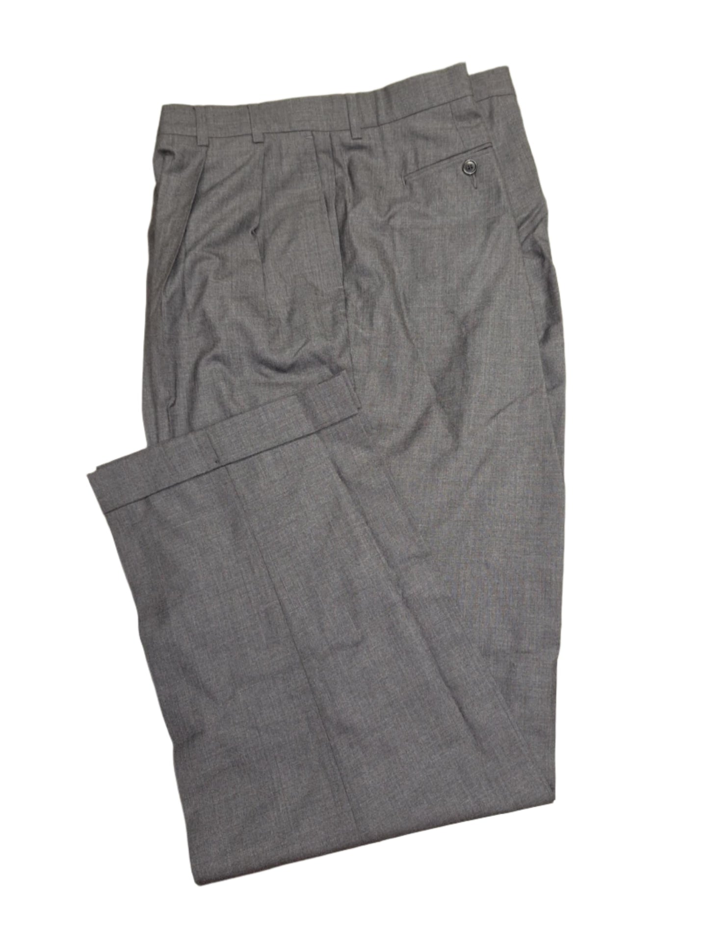 Lands' End Men's Traditional Fit Pleated Front Wool Pants 44x33 NWOT