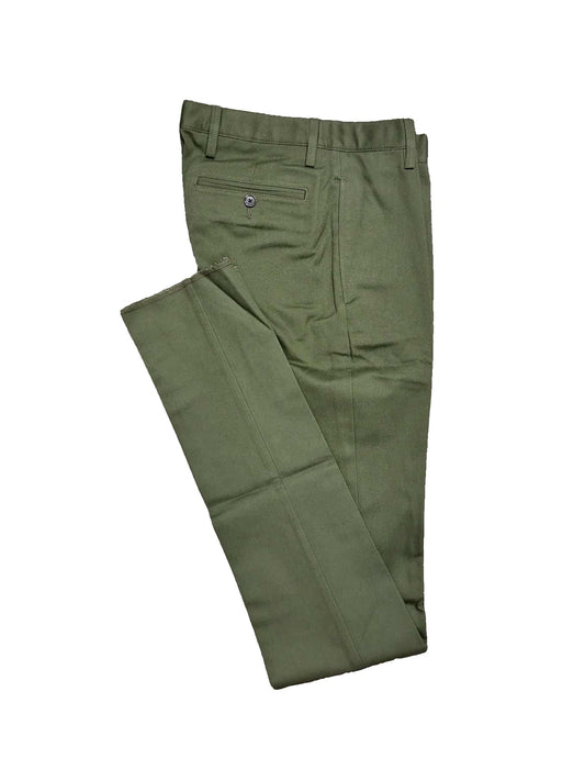Lands' End Men's Slim Fit Flat Front No Iron Chino Pants 28 UNHEMMED NWOT