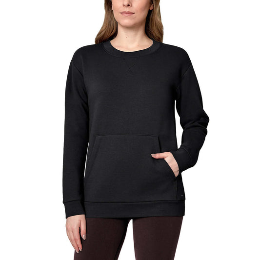 Women's Mondetta Plus Size Everyday Fleece Crewneck Sweatshirt - Black - XXL