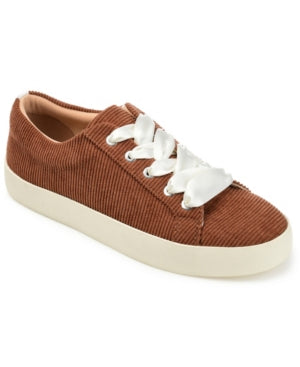 Women's Journee Collection Kinsley Corduroy Sneakers - 7 - Brown - NIB