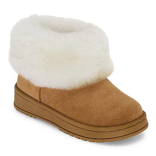 Little Girl's Thereabouts Kaylee Flat Heel Winter Boots - Cognac - 3 - NWT