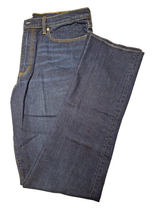 Lands' End Men's Traditional Fit Stretch Denim Jeans 37 UNHEMMED NWOT
