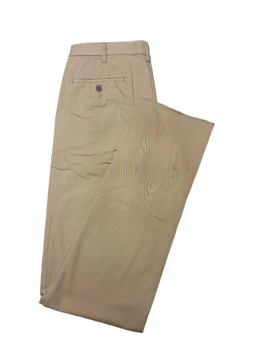 Lands' End Men's Traditional Fit Flex Waistband Trousers 33 UNHEMMED NWOT