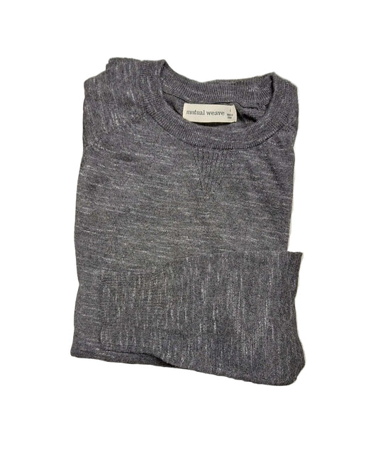 Mutual Weave Men's Long Sleeve Sweater Large Dark Charcoal Heather NWT