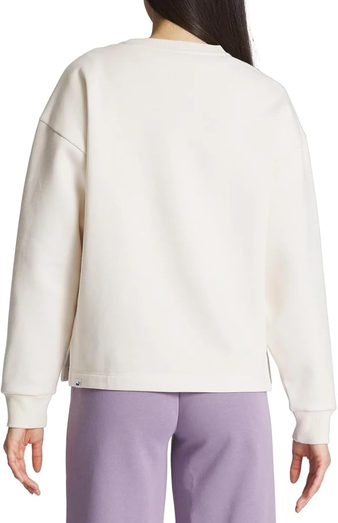 PUMA Women's Fleece Crewneck Sweatshirt-S-Tan-NWT