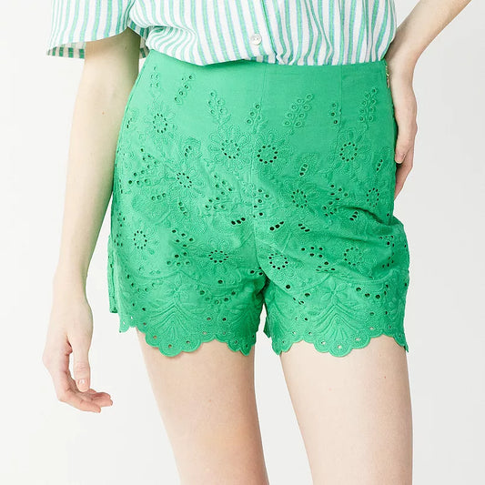 Draper James RSVP Women's Embroidered Shorts-NWT