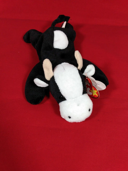 Ty Beanie Babies Daisy The Cow-Retired-With Case