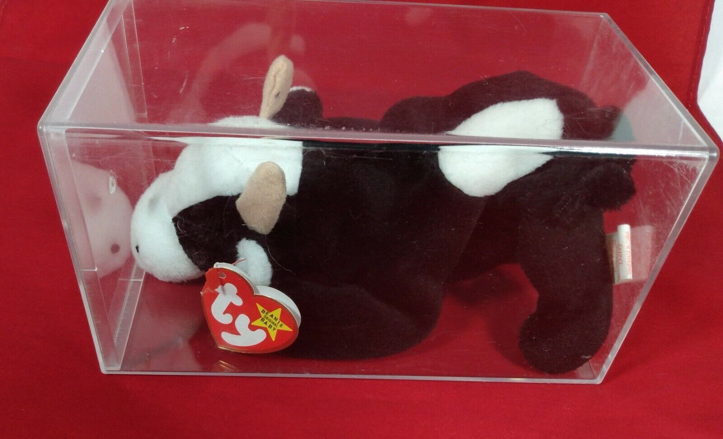 Ty Beanie Babies Daisy The Cow-Retired-With Case