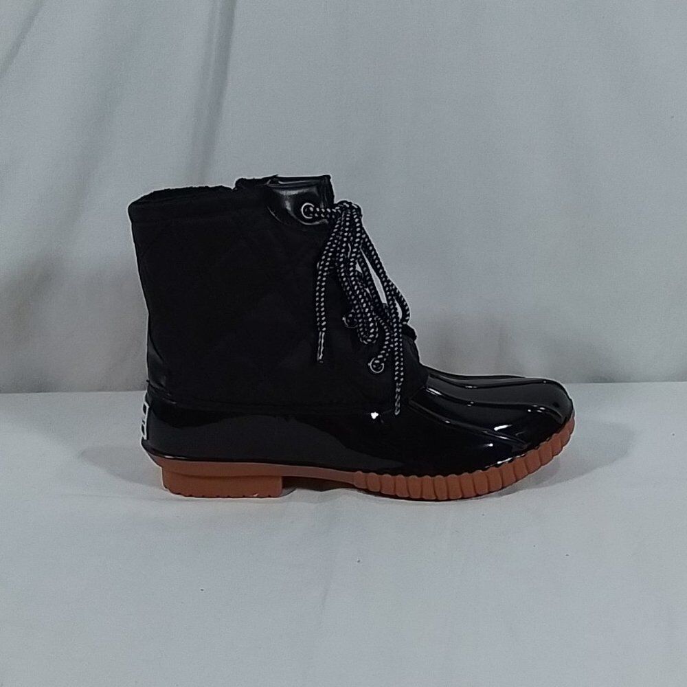 Women's Portland Boot Co. Quilted Duck Boot - Black - 8 - NIB