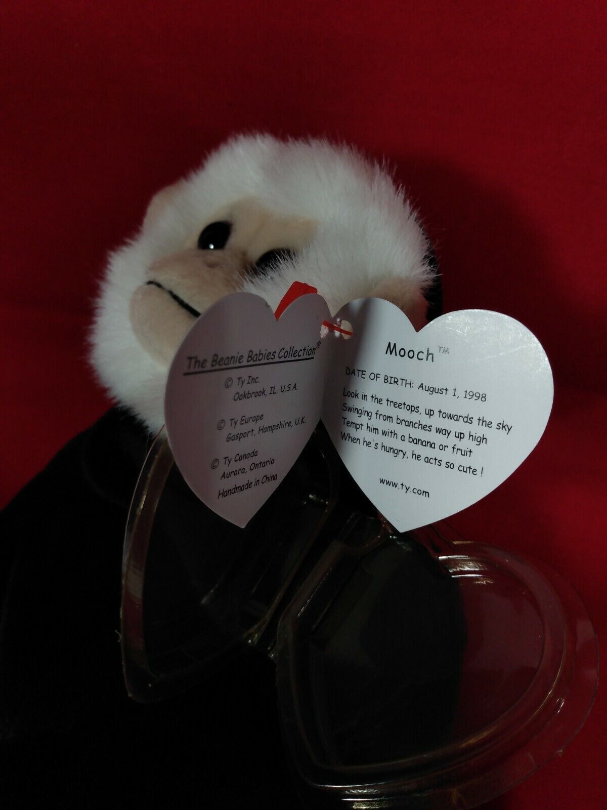 TY Mooch the Monkey Beanie Baby-1998-Retired- !!