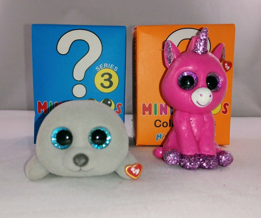 Ty Beanie Mini Boos Mystery Collectible Series 3 Set of 2-!!!