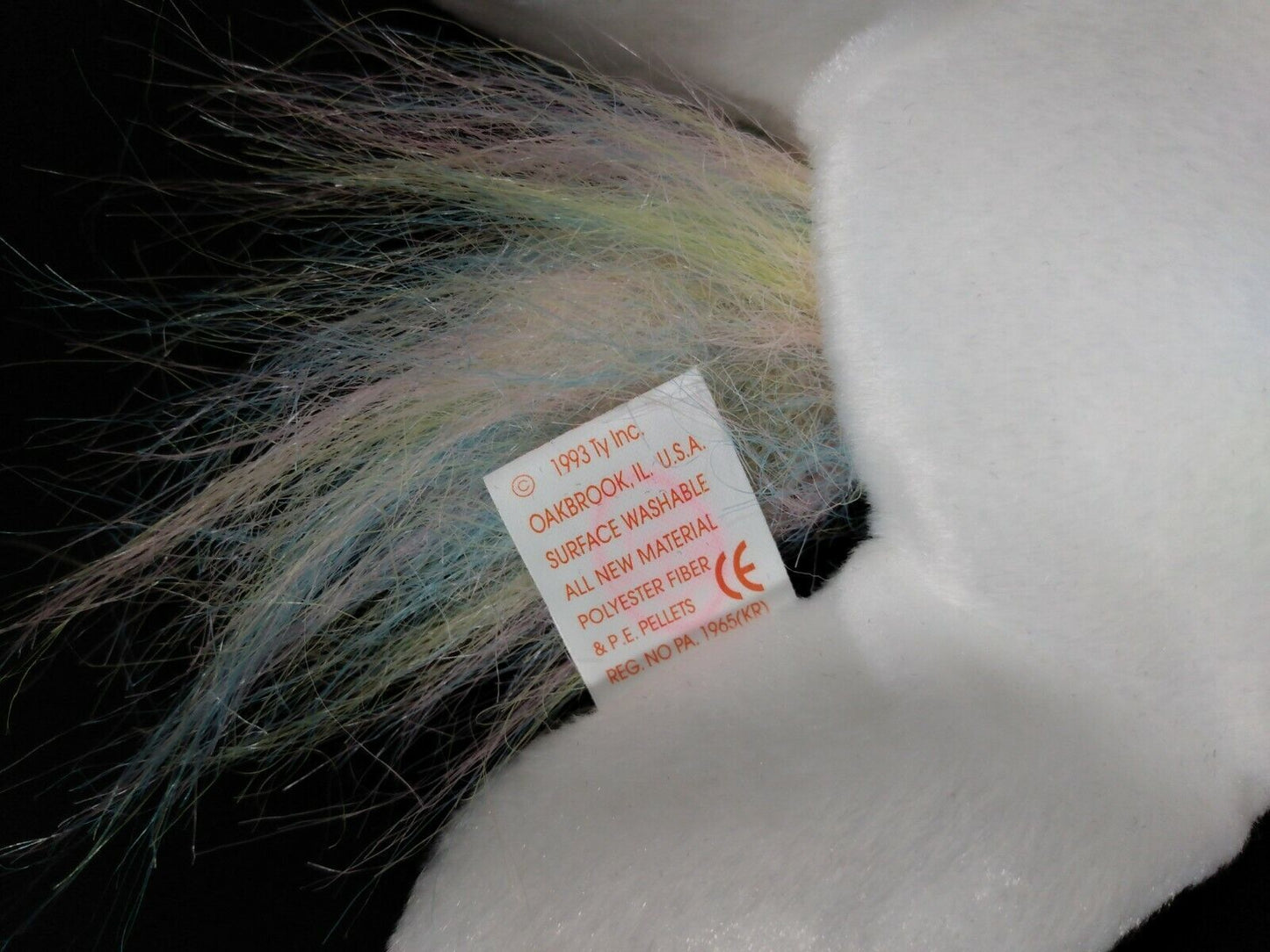 Ty Mystic Unicorn Beanie Baby-Iridescent Horn-Retired-