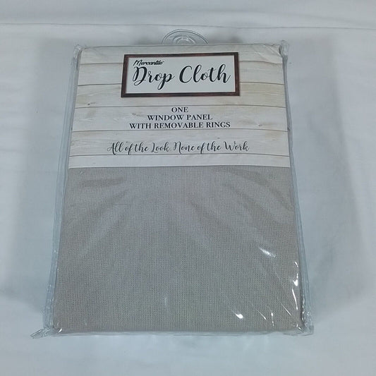 Drop Cloth Linen Solid Cotton 108in. L Curtain Panel w/Valance-(A9)