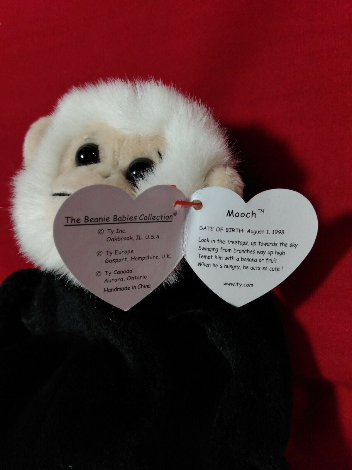 TY Mooch the Monkey Beanie Baby-1998-Retired- !!