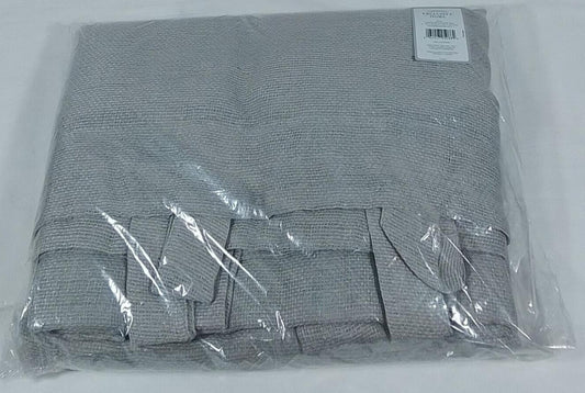 Miami Cloud Grey Solid Sheer Hook & Looptab Indoor/Outdoor Curtain-A14