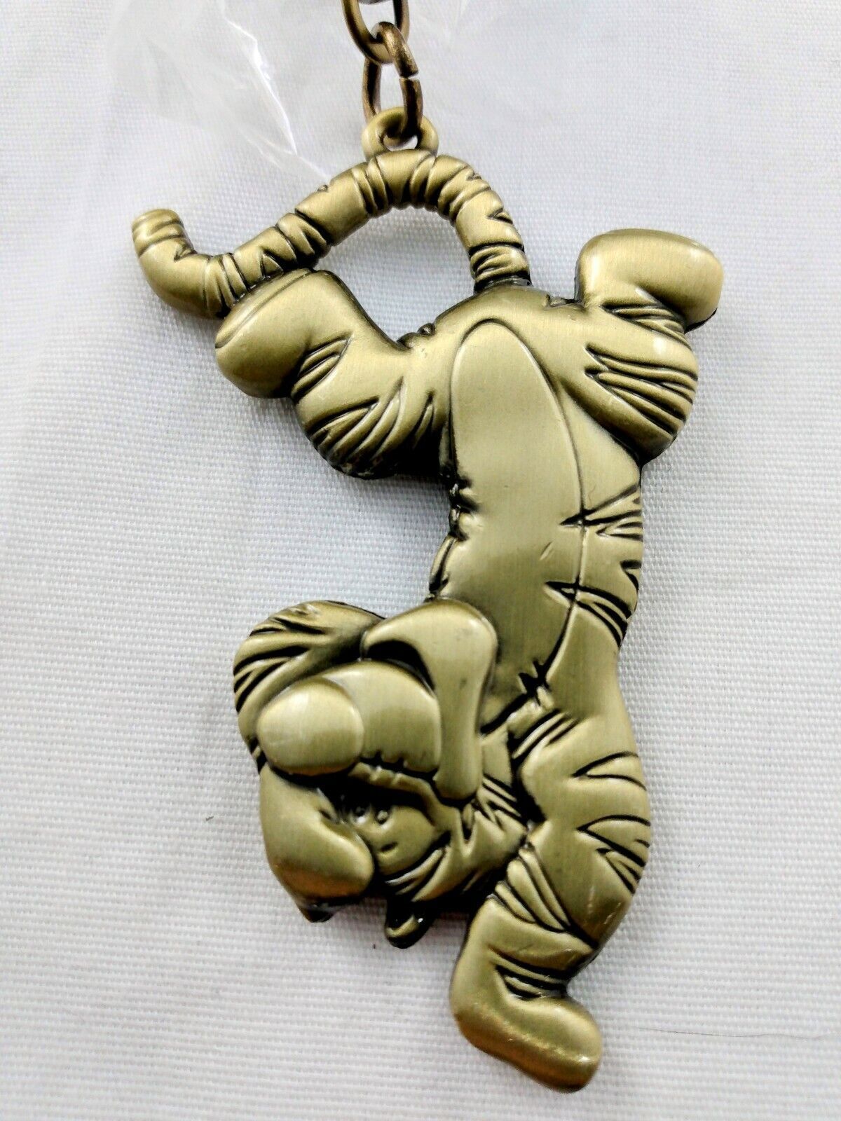 Disney Tigger Figurine Gold Colored Pewter Key Chain-New-!!!