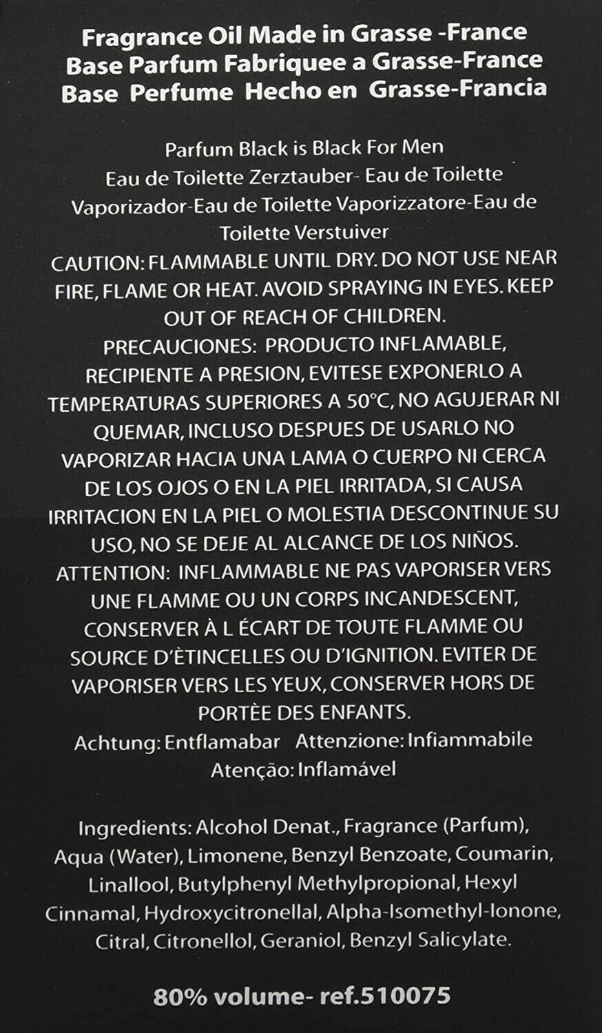 NU Parfums Black is Black Men's Eau de Toilette - 3.4oz-New Sealed Box