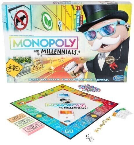 Monopoly for Millennials Hasbro Board Game-NEW SEALED