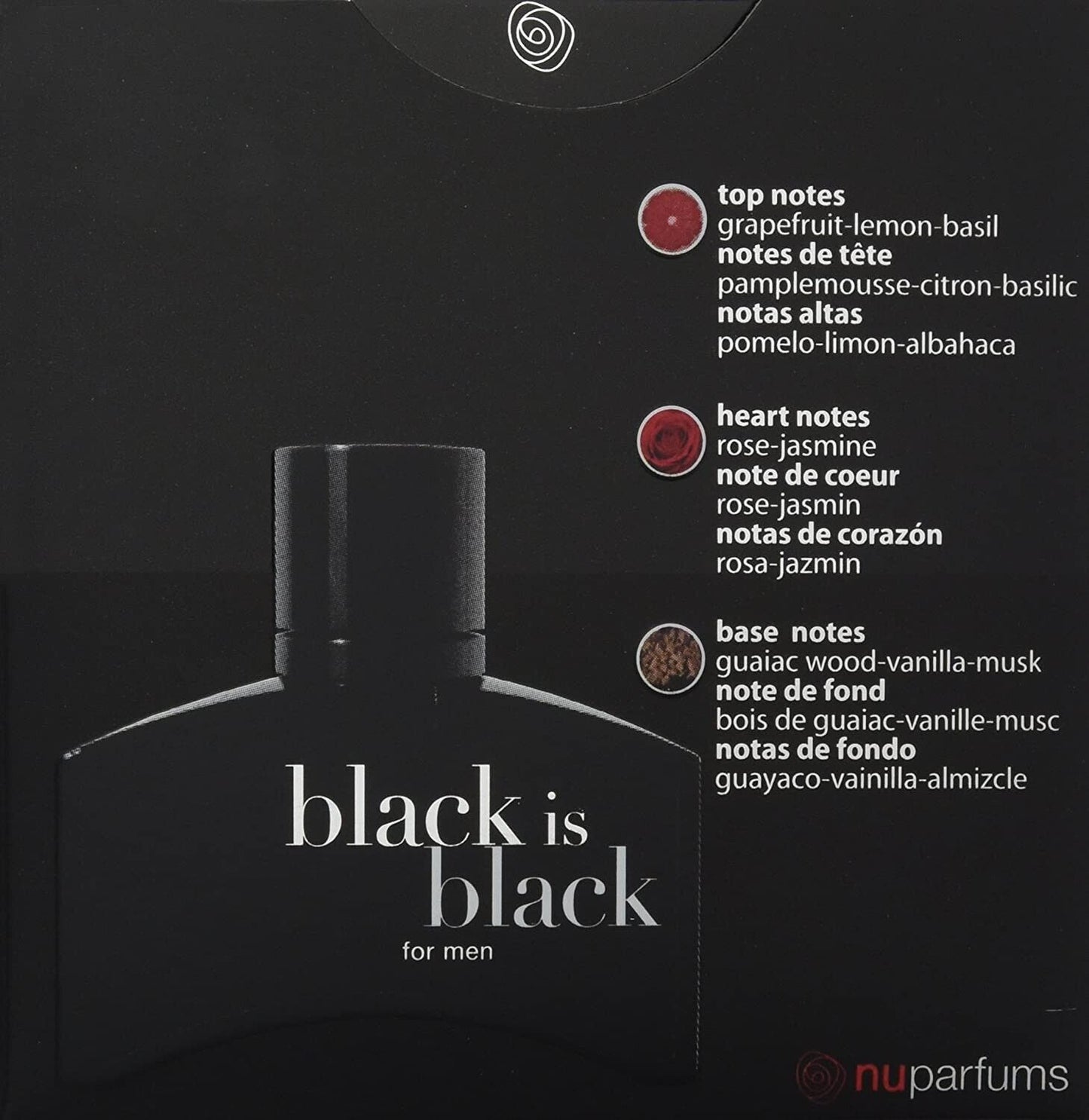 NU Parfums Black is Black Men's Eau de Toilette - 3.4oz-New Sealed Box