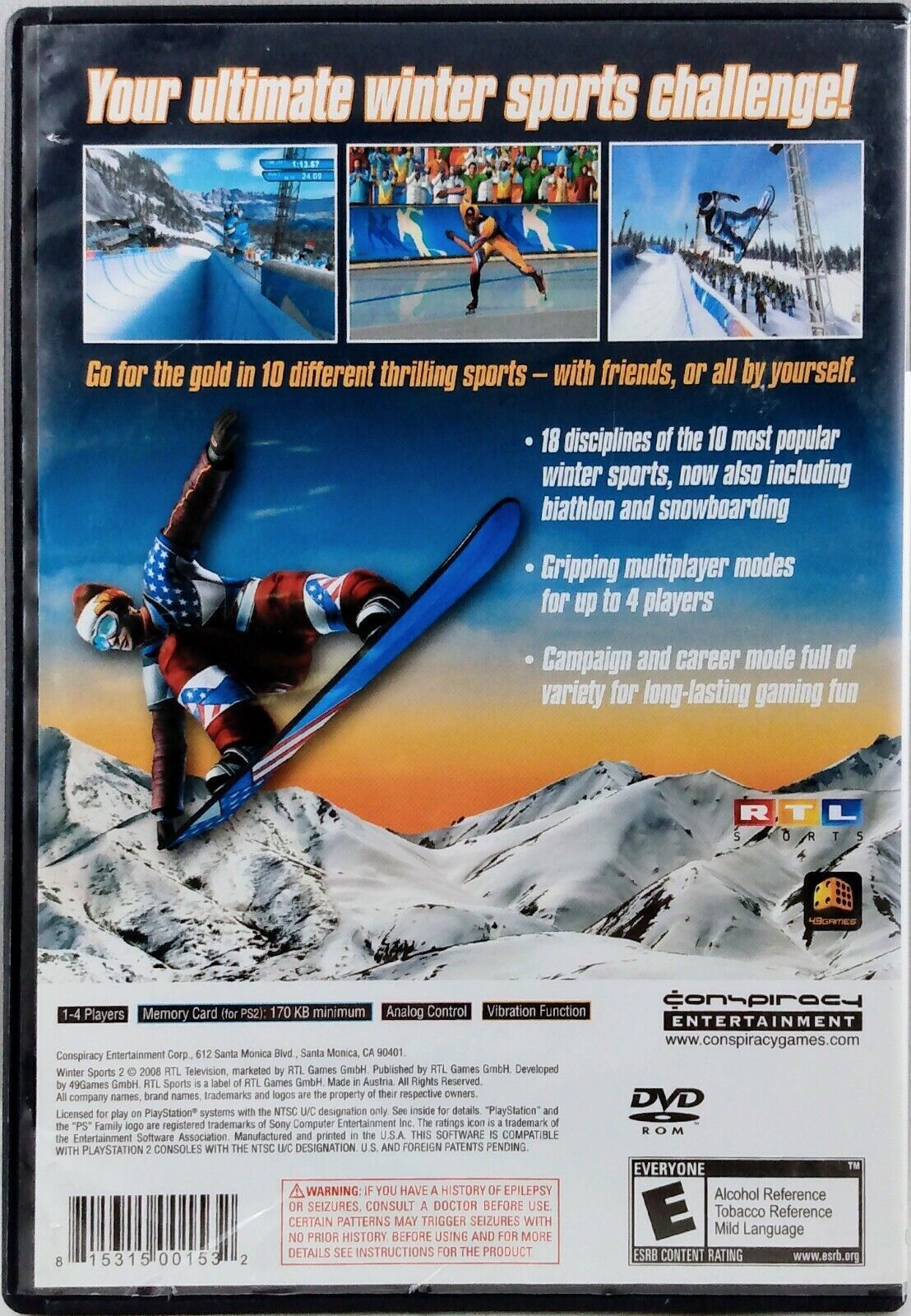 PlayStation 2 Winter Sports 2: The Next Challenge and Namco Museum-