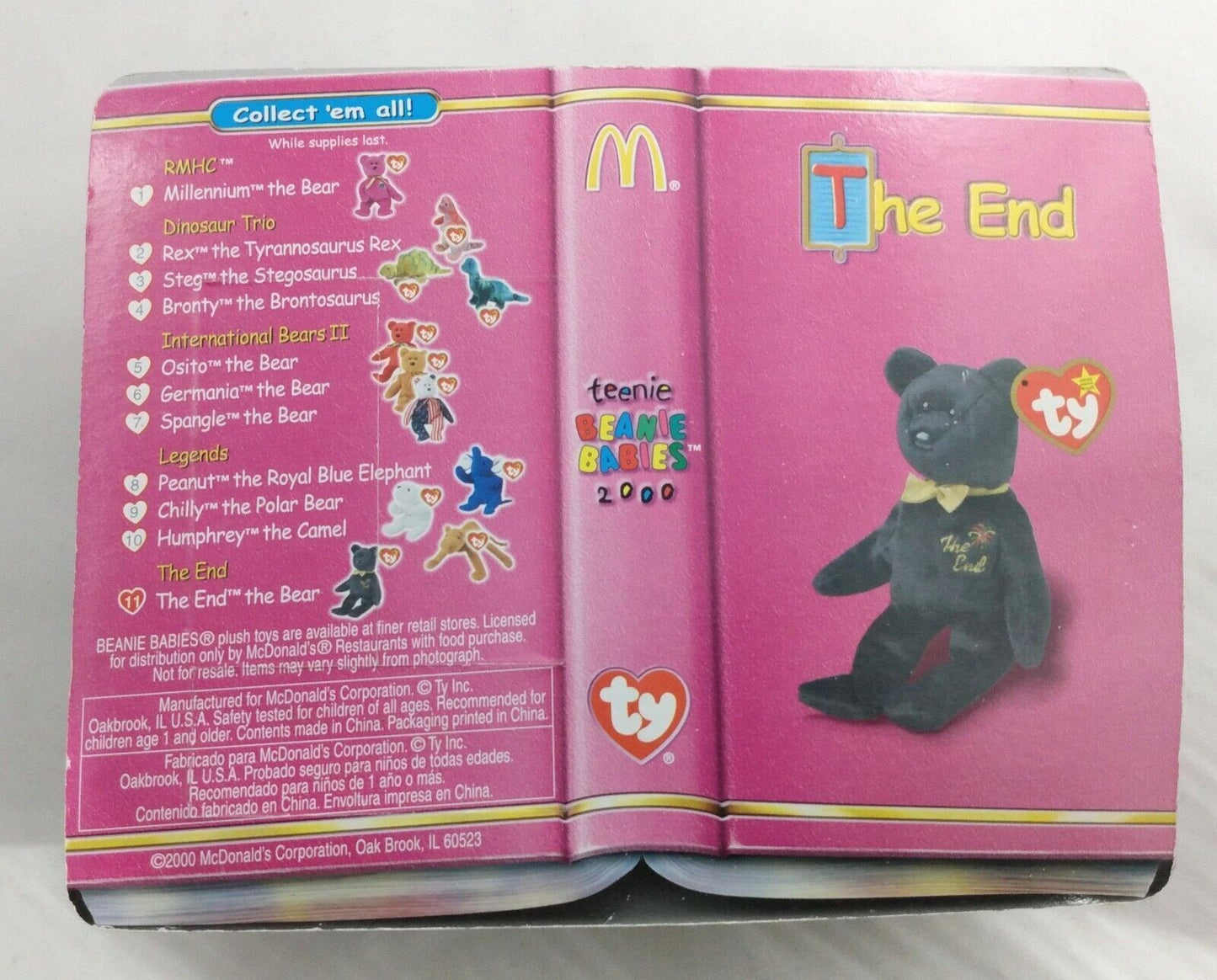 TY The End Bear Teenie Beanie Retired-New In Packaging-!!!