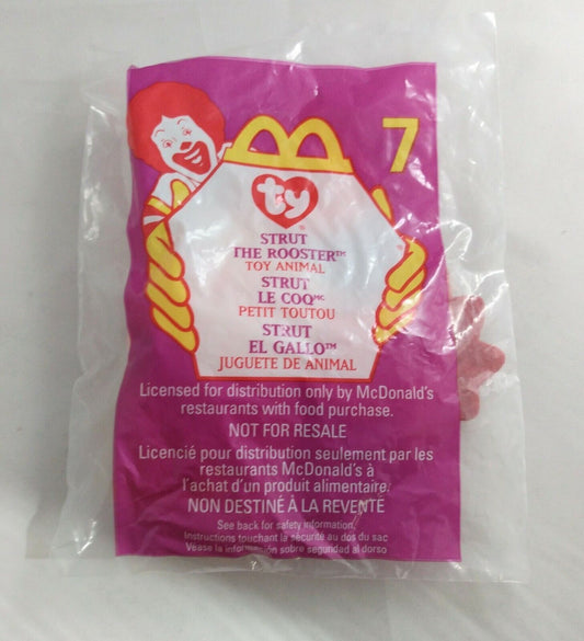 TY Strut the Rooster-Retired-1998-New In Plastic-McDonalds-!