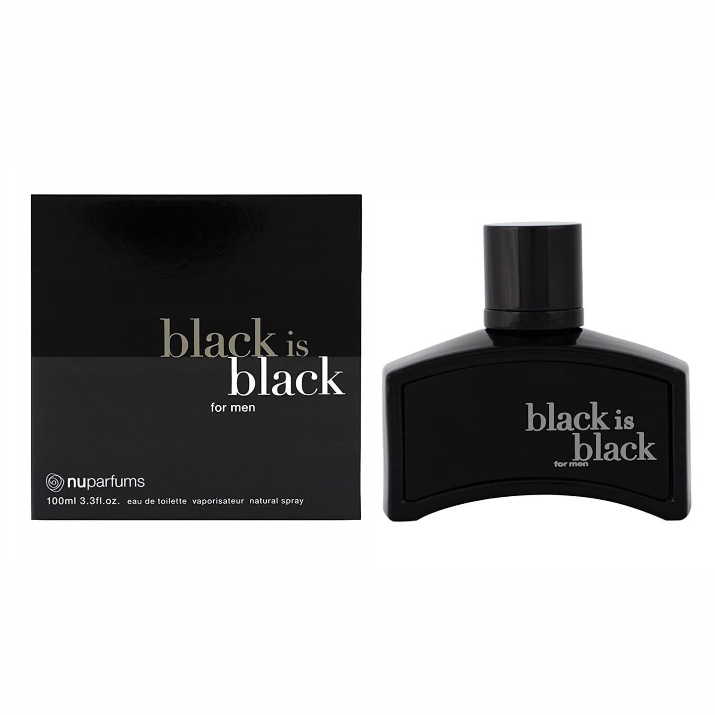 NU Parfums Black is Black Men's Eau de Toilette - 3.4oz-New Sealed Box