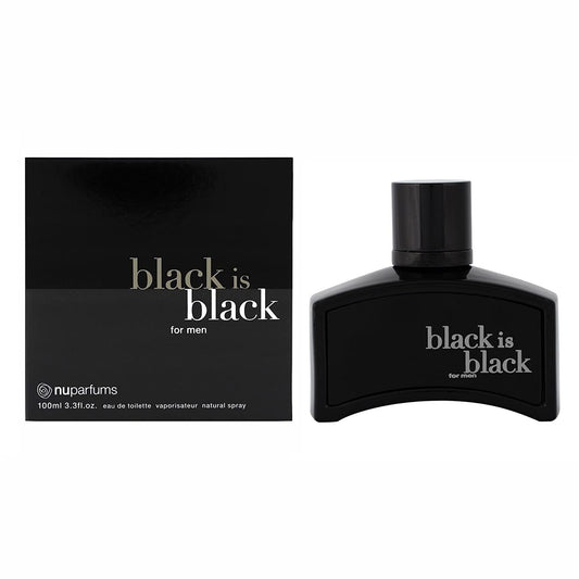 NU Parfums Black is Black Men's Eau de Toilette - 3.4oz-New Sealed Box