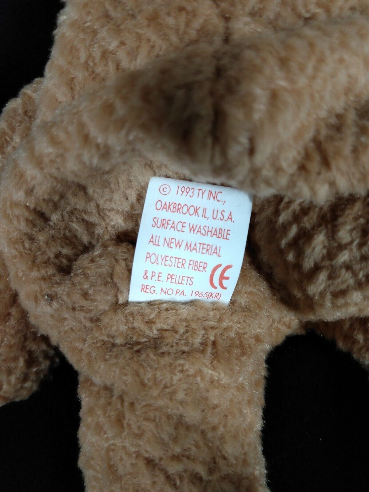 Ty Beanie Babies Curly The Bear Plush-Retired