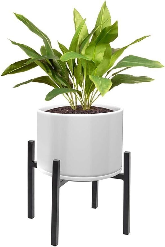 Sorbus Mid Century Modern Plant Stand (10-inch) - Black - New Open Box