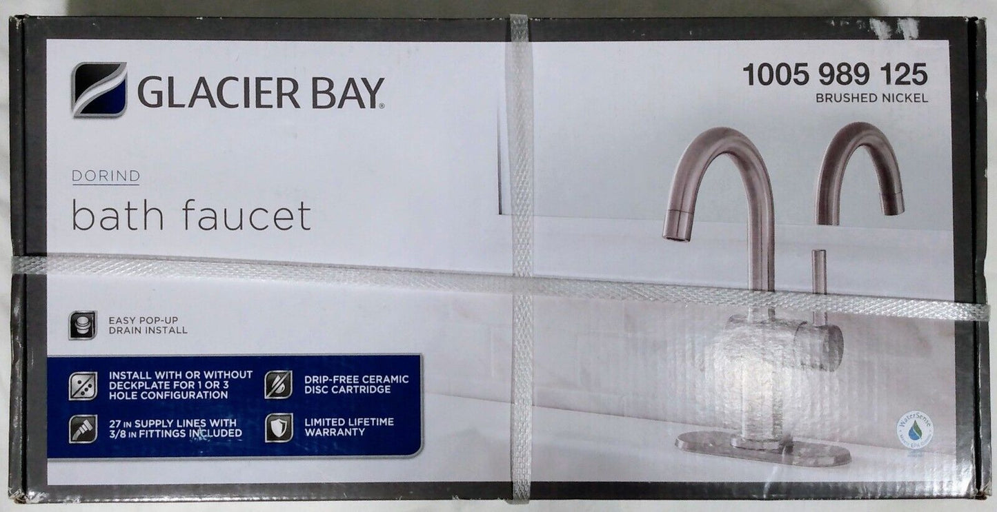 Glacier Bay Dorind Single Hole Single-Handle High-Arc Bathroom-New-