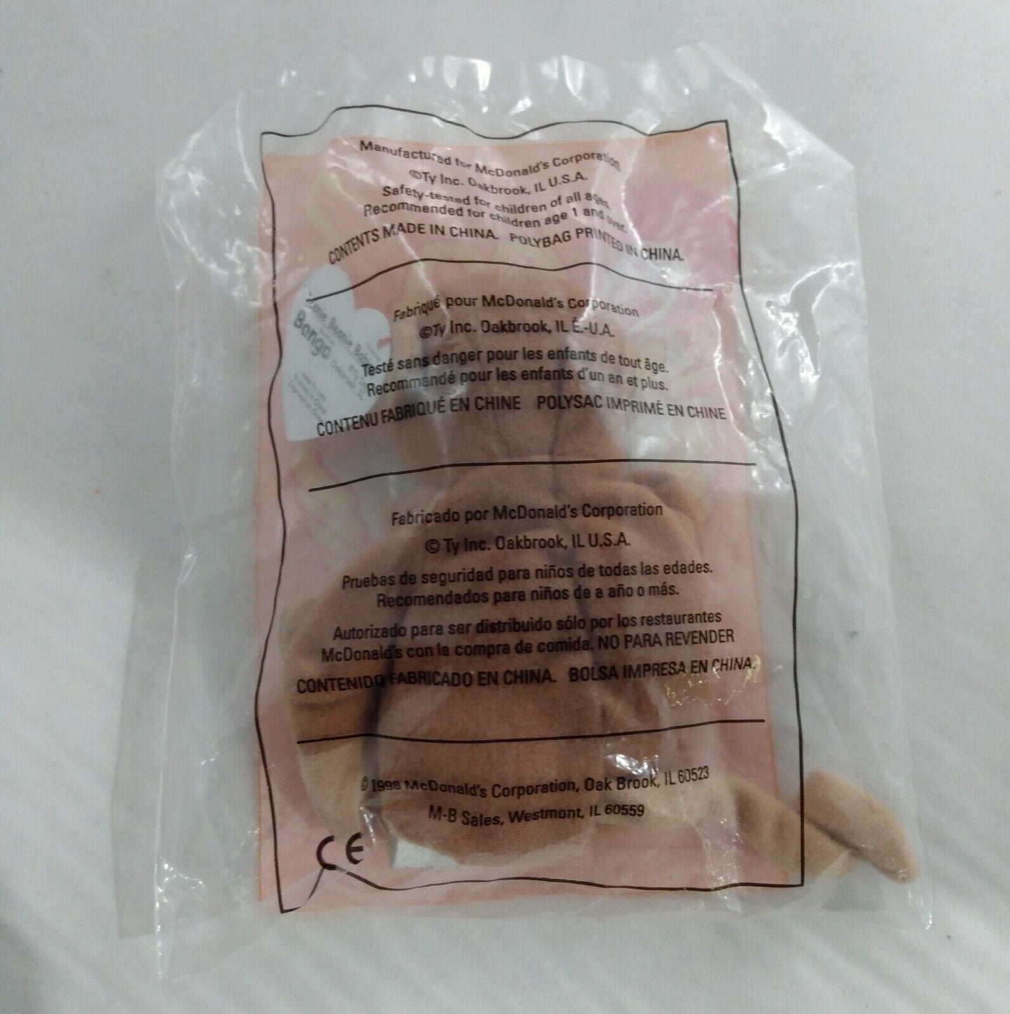 TY Bongo Teenie Beanie Baby-McDonalds 1998 Retired New in Plastic !
