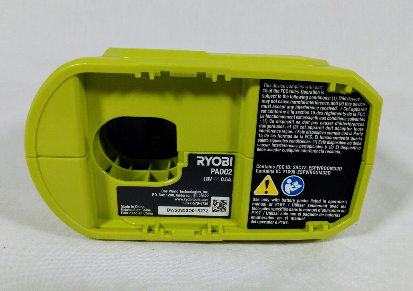Ryobi Compact Speaker w/Bluetooth PAD02B-New-Bulk Packaged-