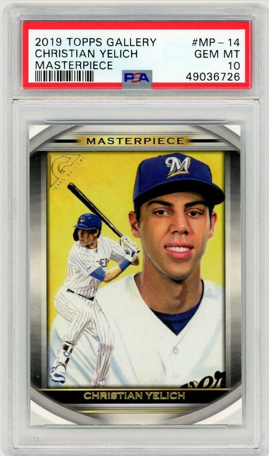 2019 Topps Gallery Christian Yelich Masterpiece- #MP-14- PSA 10