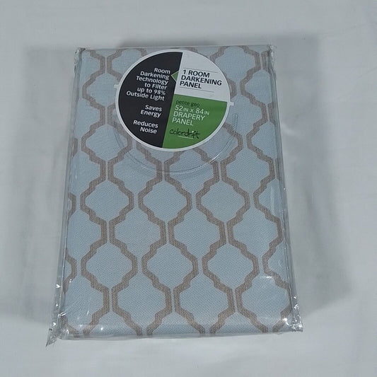 Colordrift Petite Geo 52"W x 84"L Drapery Panel w/Grommets (A4)